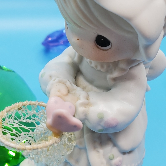 Precious Moments @1990 item#524425 butterfly & net collectible EUC no box gift - Picture 7 of 12